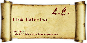 Lieb Celerina névjegykártya